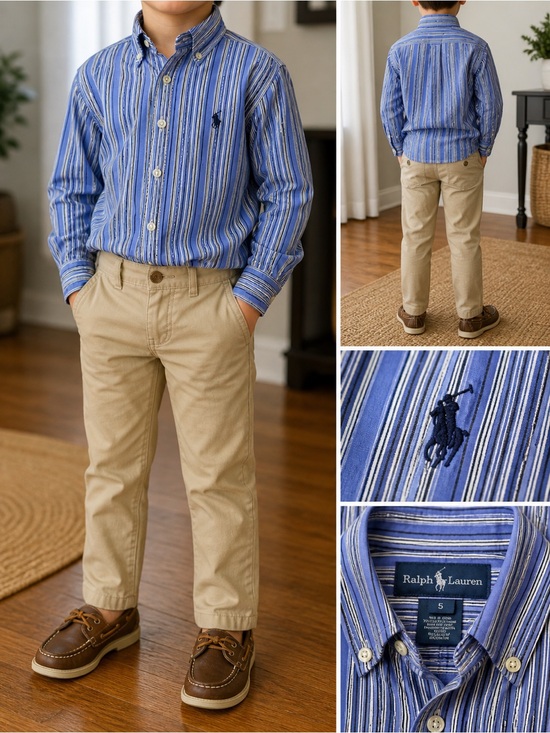 Ralph Lauren Other - Ralph Lauren Blue & White Striped Button-Down Shirt